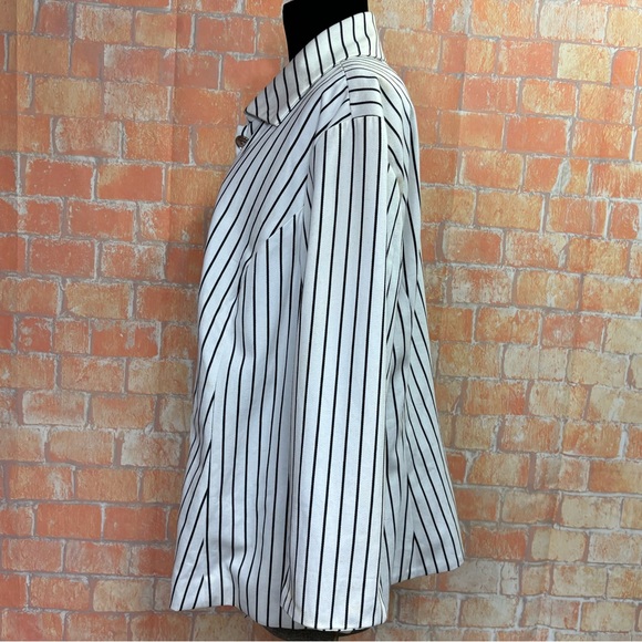 Chaps Plus Size Striped Blazer - Picture 4 of 11